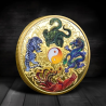 Munt Yin Yang - Chinese Dieren Multi kleur - 1 kleur - Goud - 2