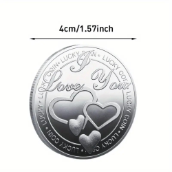 Munt - I love you hartjes - Geluk - Goud - Afmetingen