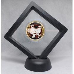 Munten Display - Lucky Poker Cat - Pokerkaarten - Goud