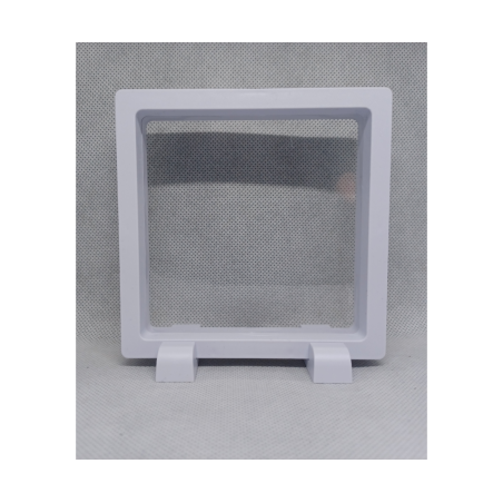 Vierkante Witte Munten Display 11x11 cm - 11,5 cm Hoog