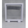 Vierkante Witte Munten Display 11x11 cm - 11,5 cm Hoog