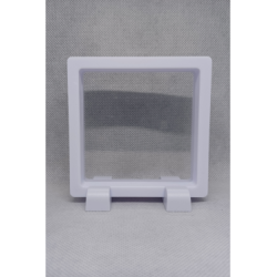 Vierkante Witte Munten Display 9x9 cm - 9,5 cm Hoog