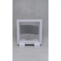 Vierkante Witte Munten Display 7x7 cm - 7,5 cm Hoog