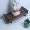 Standaard - Traditionele aanbiddingspedestal tray 35 cm - Plank Donker Hout - 2