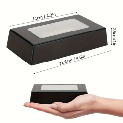 Standaard - LED rechthoekige displayvoet 11,8 cm - afmetingen