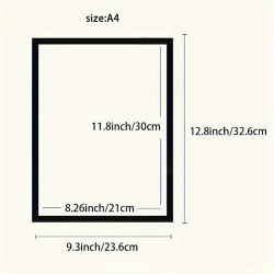 Sanders Art - Magnetische Fotolijsten A4 Met Zelfklevende Achterkant - Afmetingen