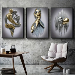 Sanders Art - Set 3 x Moderne Kunst 40 x 60 cm