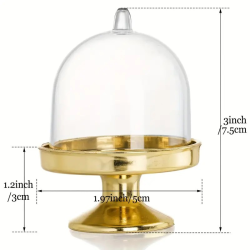 Plastic stolp 5 cm voor 4 cm munt - Transparant - Afmetingen