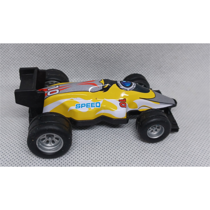 Sanders 3D autootje - F1 Raceauto - Geel Grijs Rood Wit Zwart