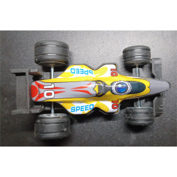 Sanders 3D autootje - F1 Raceauto - Geel Grijs Rood Wit Zwart - 3