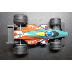 Sanders 3D autootje - F1 Raceauto - Oranje Wit Mint Groen Zwart Grijs - 3