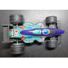 Sanders 3D autootje - F1 Raceauto - Mint Groen Blauw Zwart Grijs - 3