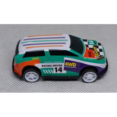 Sanders 3D autootje - Race Bus - Mint Groen Wit Oranje