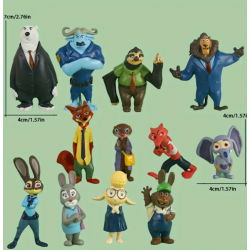 Sanders 3D mini figuur - Zootopia - Judy Hopps - Afmetingen