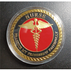 Display 7x7 met Munt - Nurse - Tekst - Goud - 6