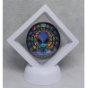 Witte Display 7x7 met sticker - Gothic Kat - Paarse Alien