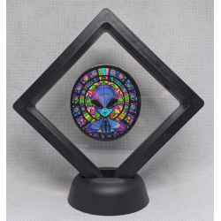 Zwarte Display 9x9 met sticker - Gothic - Paarse Alien