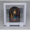 Vierkante Witte Display 9x9 met sticker - Gothic - Zon Halve Maan