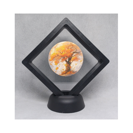 Boom Herfst - Zwarte Display 9x9 met sticker - Rond