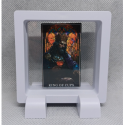 King of Cups - Vierkante Witte Display 7x7 Met Tarot Sticker