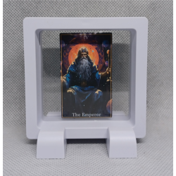 The Emperor - Vierkante Witte Display 7x7 Met Tarot Sticker