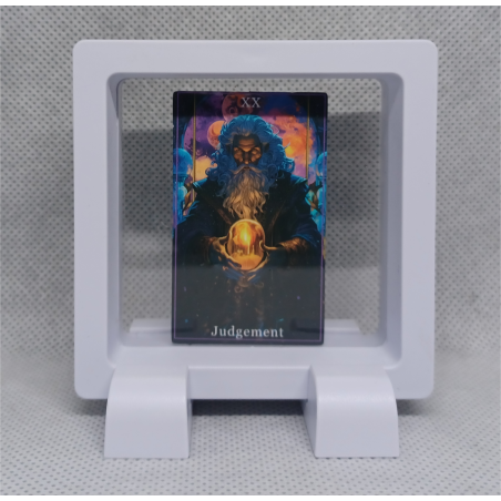 XX Judgement - Vierkante Witte Display 7x7 Met Tarot Sticker