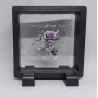 2 paarse rozen web - Vierkante Zwarte Display 9x9 met nacht sticker