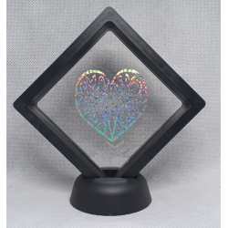 Deco Hart - Zwarte Display 9x9 met sticker - Reflector