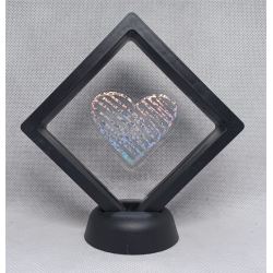 Strepen Hart - Zwarte Display 9x9 met sticker - Reflector