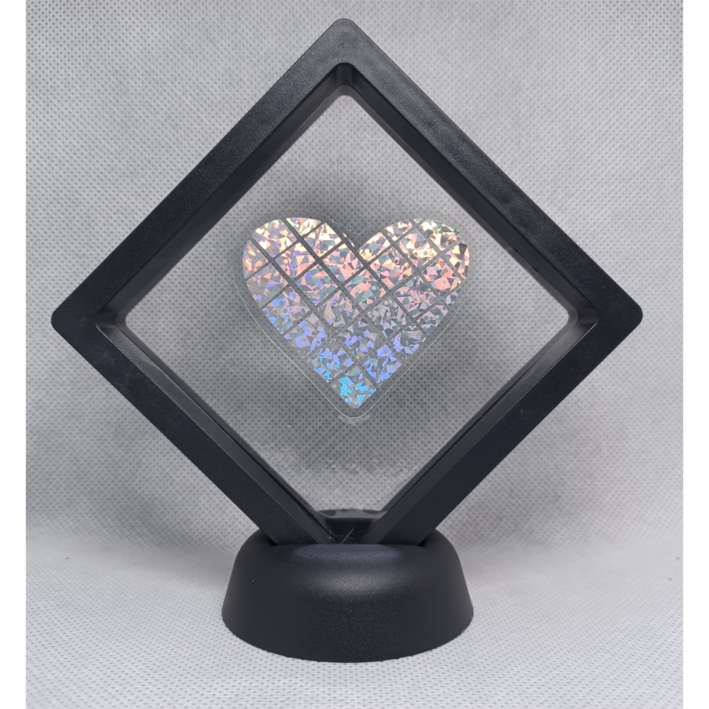 Blokken Hart - Zwarte Display 9x9 met sticker - Reflector