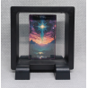 XVII The Star - Vierkante Zwarte Display 7x7 met tarot sticker