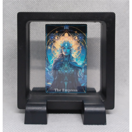 The Empress - Vierkante Zwarte Display 7x7 met tarot sticker