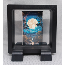 Eight of Cups - Vierkante Zwarte Display 7x7 met tarot sticker