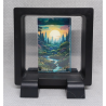 Nine of Swords - Vierkante Zwarte Display 7x7 met tarot sticker