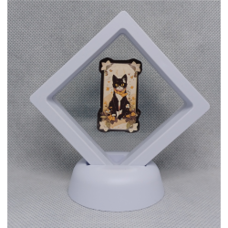 Zwarte Kat Berge - Witte Display 7x7 met sticker