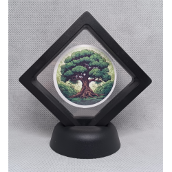 Groene Boom - Zwarte Display 7x7 met sticker