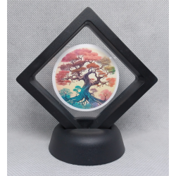 Boom Bonsai - Zwarte Display 7x7 met sticker