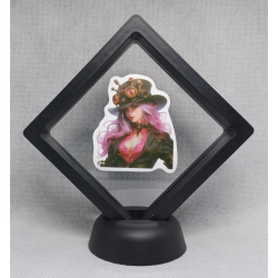 Lady Steam - Zwarte Display 9x9 met steampunk sticker