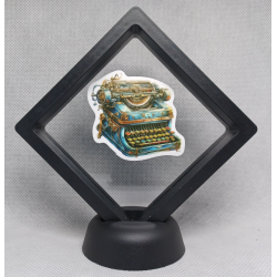 Typemachine - Zwarte Display 9x9 met steampunk sticker