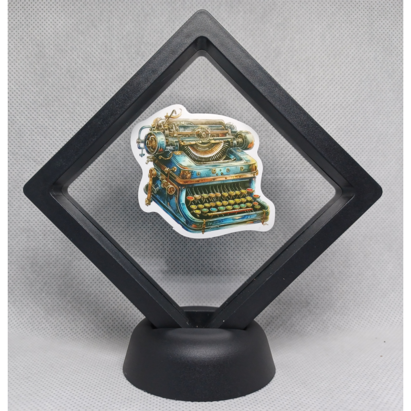 Typemachine - Zwarte Display 9x9 met steampunk sticker