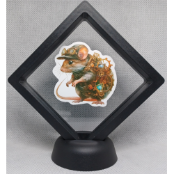 Steamy Rat - Zwarte Display 9x9 met steampunk sticker