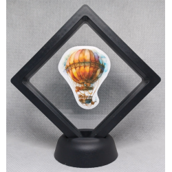 Luchtballon - Zwarte Display 9x9 met steampunk sticker