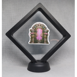 Roze Portaal - Zwarte Display 11x11 met steampunk sticker