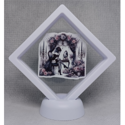 Vrouw Hoge Hakken - Witte Display 9x9 met een gothic sticker