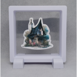 Wit Huis - Vierkante Witte Display 9x9 met tovenarij sticker