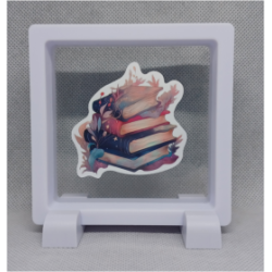 Boeken - Vierkante Witte Display 9x9 met tovenarij sticker