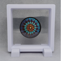 Mandala - Vierkante Witte Display 9x9 met gothic sticker