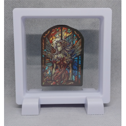 Engel - Vierkante Witte Display 9x9 met gothic sticker