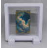 Wolken - Vierkante witte display 9x9 met zand B sticker