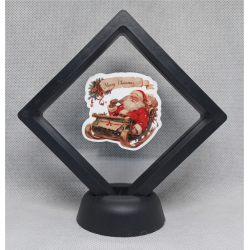 Kerstman Slee - Zwarte Display 9x9 met steampunk sticker